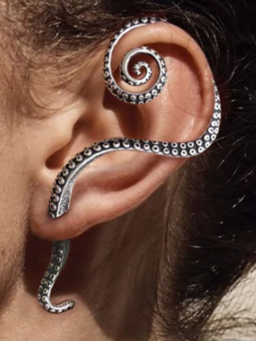 Kraken Ear Wrap Cuff Earring Octopus Tentacle - Picture 2 of 3